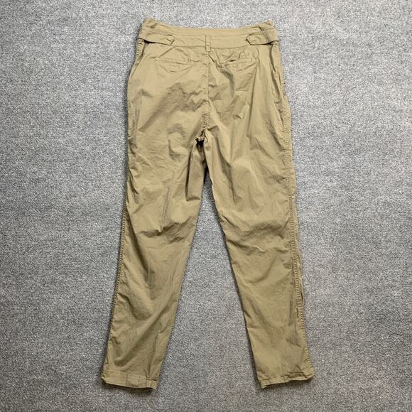 Frame Pants Women 12 Mushroom Cotton Blend Twill Casual Pleated Pockets Tapered - Picture 8 of 13